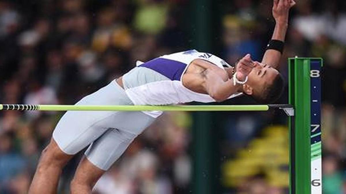 Kansas State high jumper Christoff Bryan won a NCAA title on Friday at the outdoor championships in Eugene, Ore.