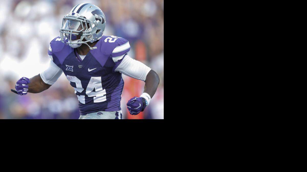 
Kansas State’s Charles Jones celebrates a second quarter touchdown against Stephen F. Austin on Saturday.
