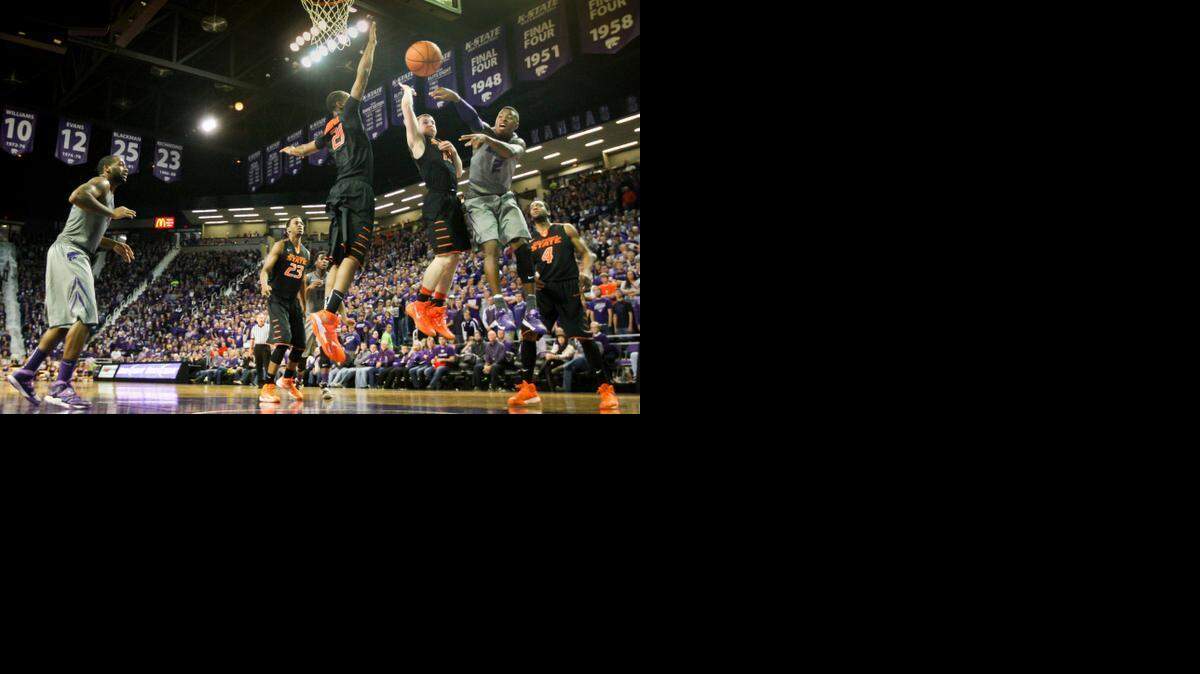 
Kansas State guard Marcus Foster throws a pass against Oklahoma State last season at Bramlage Coliseum.
