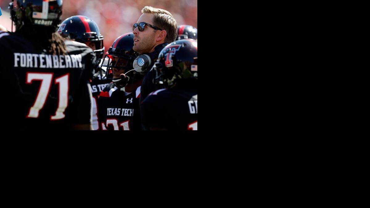 
Kliff Kingsbury, right, and Texas Tech are off to a shaky 2-2 start this season.
