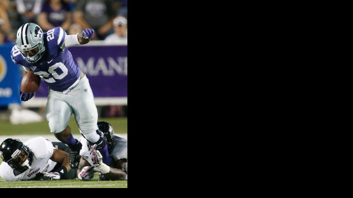
DeMarcus Robinson is the only Wildcat running back with K-State game experience. Running back looks like the most critical question heading into the season.
