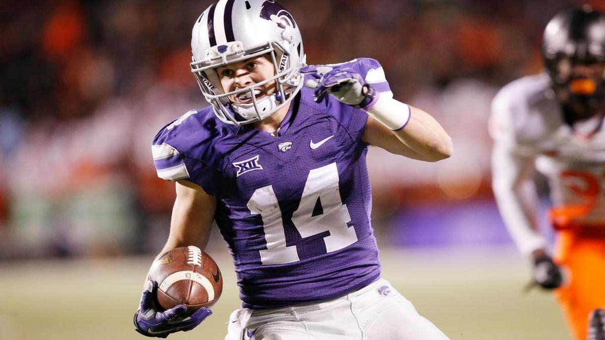 
K-State wide receiver Curry Sexton topped 1,000 yards as a senior. 
