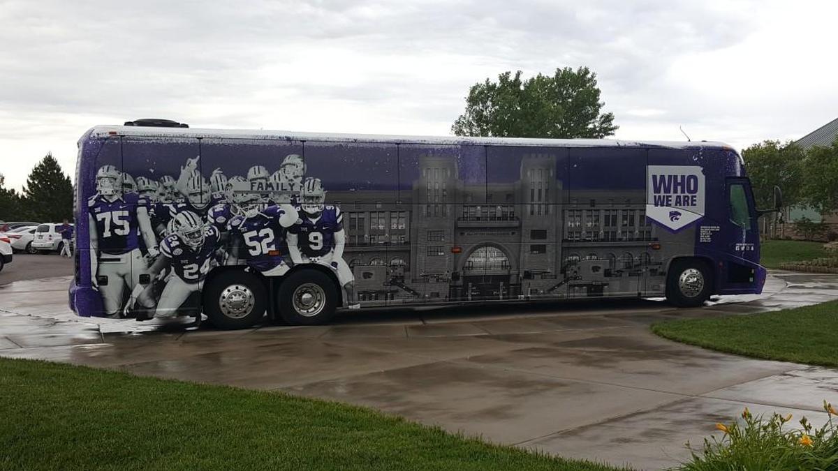 The K-State Catbackers bus.