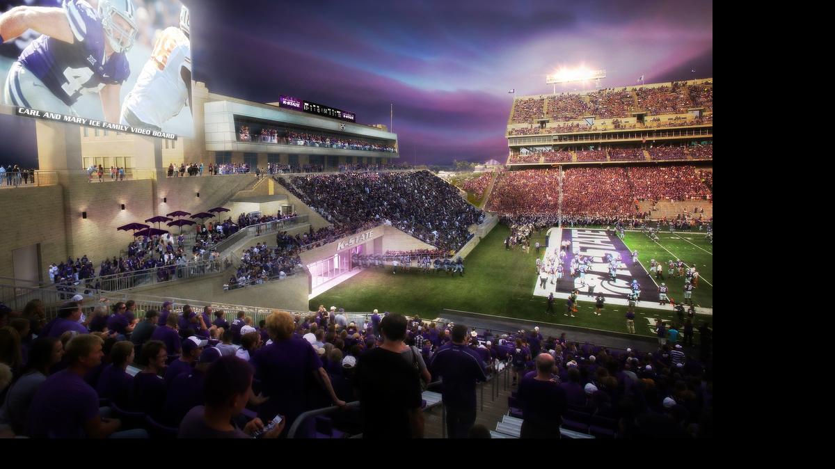 
A rendering of Wabash Landing, a new area of premium seating at the northwest corner of Snyder Family Stadium. (Courtesy Photo, K-State athletics)
