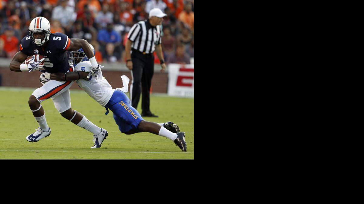 
Auburn and wide receiver Ricardo Louis (5) will visit Kansas State on Sept. 18.
