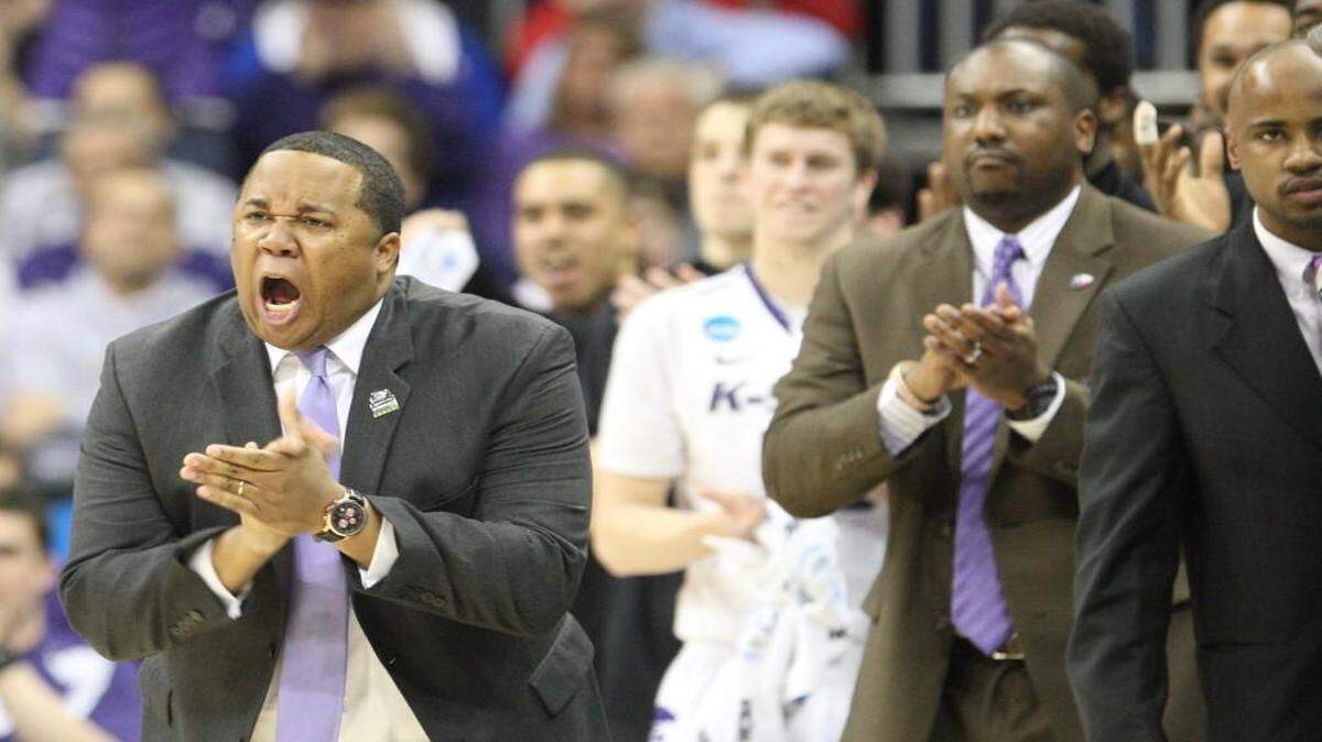 Kansas State assistant Chris Lowery, left, had to adjust to life without one of his children. “Win or lose, I could go home and he would make me smile,” Lowery said of Kahari. “His laugh, his smile, I would walk in the door and call out his name and he would get so happy recognizing his dad was home. That was priceless.”