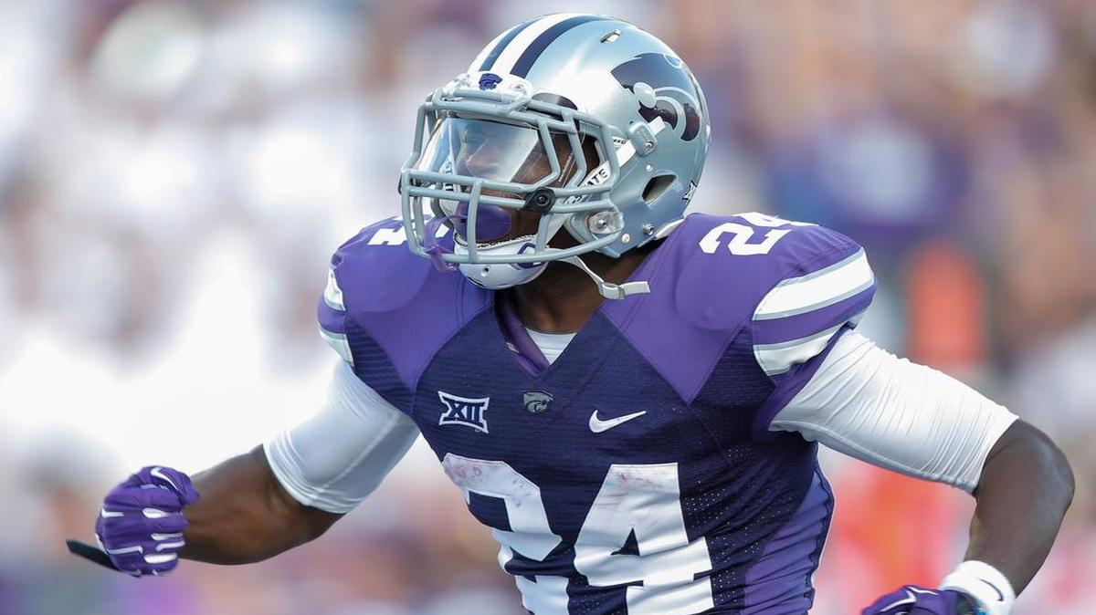 
Kansas State’s Charles Jones celebrates a second-quarter touchdown against Stephen F. Austin last season at Snyder Family Stadium.
