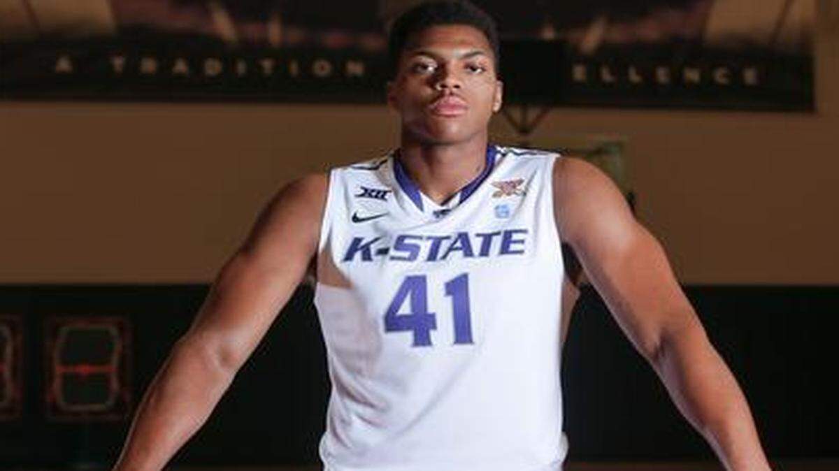 
Stephen Hurt is a 6-foot-11 K-State forward. “I wouldn’t necessarily say they lacked (a player like me), but the addition of me helps out a lot. You want more depth, size-wise, and I help."
