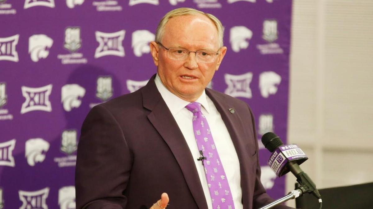 Kansas State athletic director Gene Taylor responds to a question after being formally introduced this week in Manhattan.