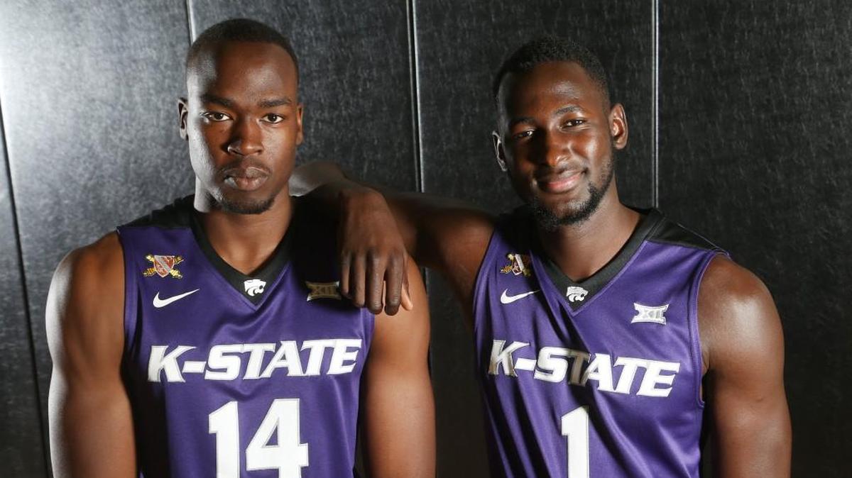 K-State big men Makol Mawien, left, and Mawdo Sallah.