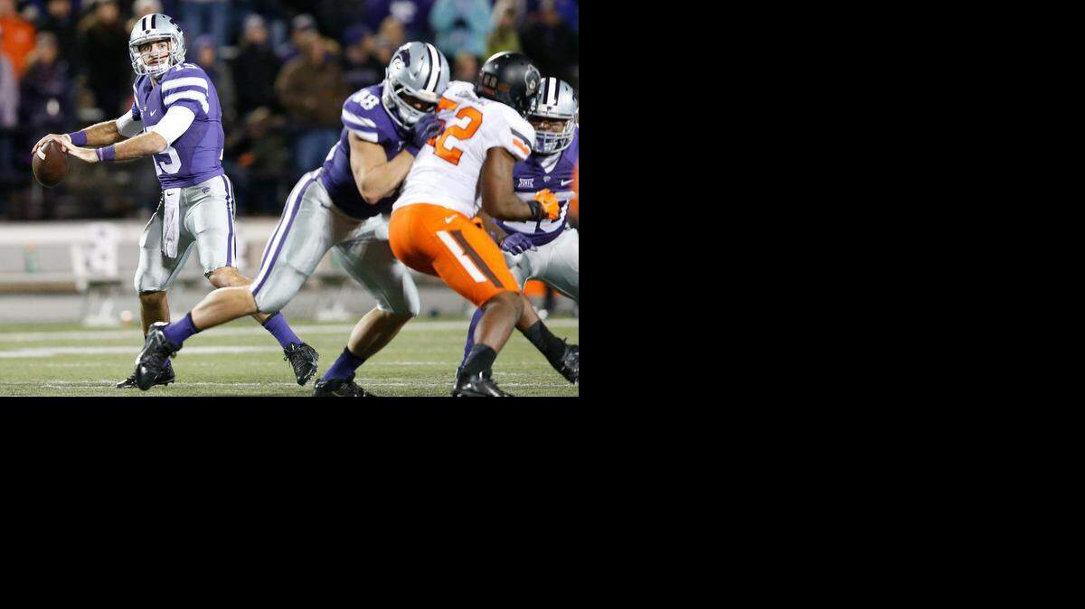 
K-State quarterback Jake Waters gets plenty of time to throw against Oklahoma State.
