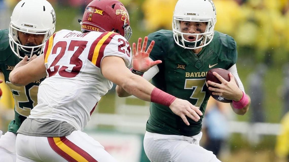 Baylor quarterback Jarrett Stidham takes off against Iowa State.