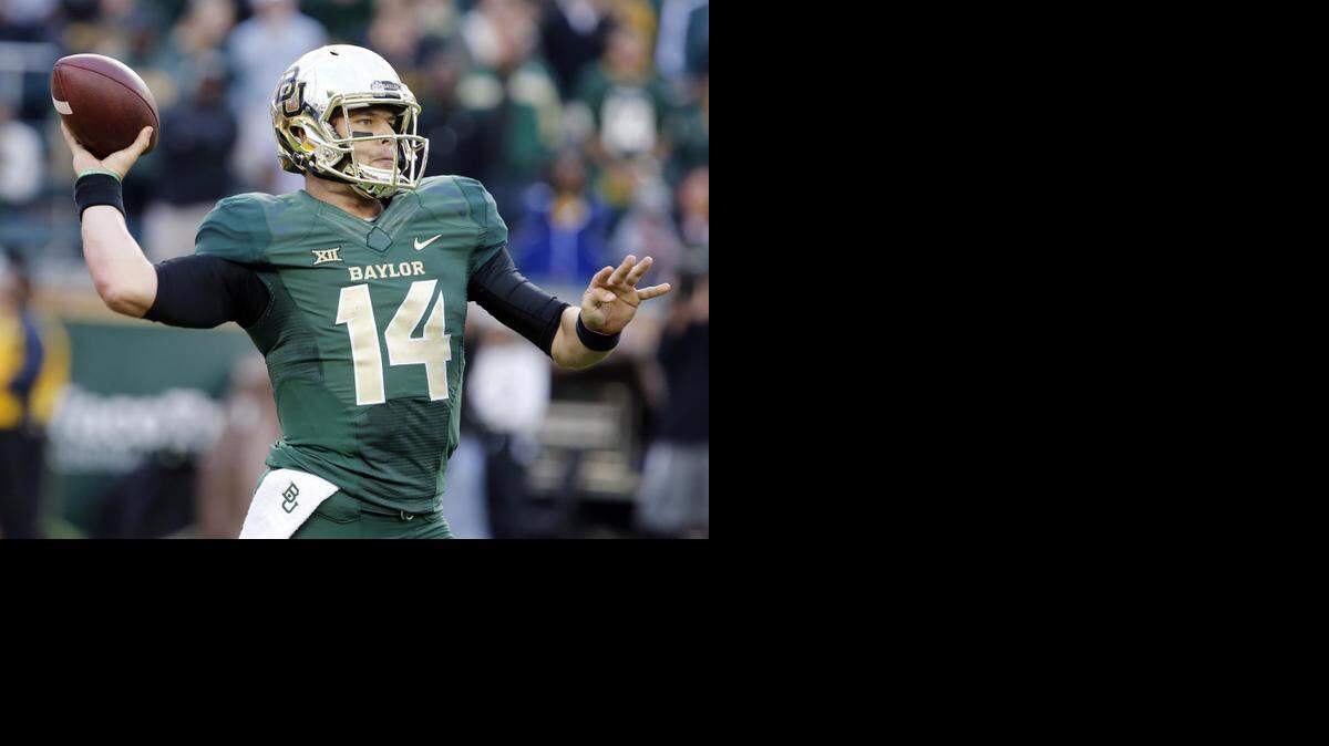 
Baylor quarterback Bryce Petty throws against TCU. 
