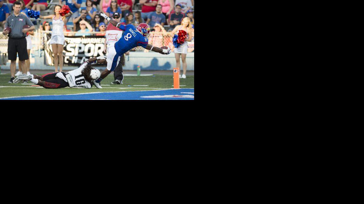 
Nick Harwell of Kansas scored in the opener against Southeast Missouri State but was held to nine yards on two catches against Duke last week.
