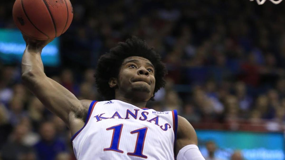 Josh Jackson scored 22 points against K-State on Tuesday night at Allen Fieldhouse.