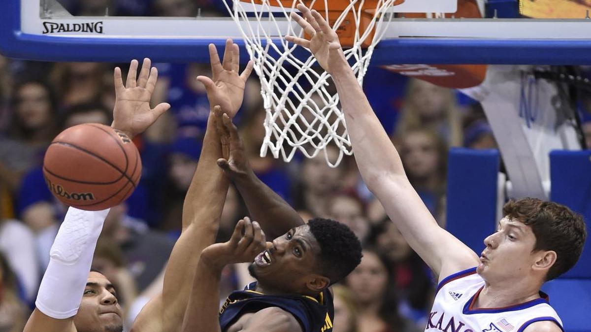 
KU forwards Landen Lucas (left) and Hunter Mickelson (right) could see more playing time at the World University Games. 
