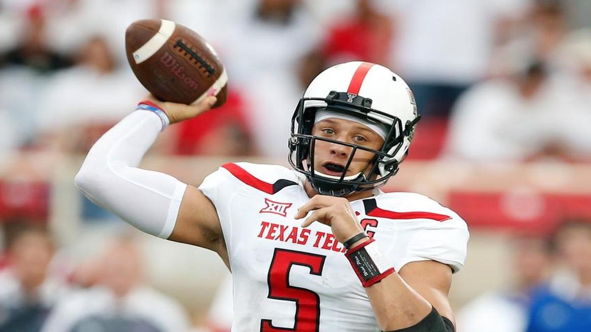 Texas Tech's Pat Mahomes goes up against an improved Kansas secondary on Thursday night.
