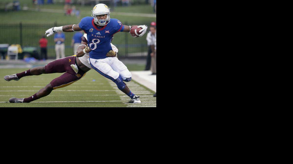 
Kansas wide receiver Nick Harwell, a Texas native, was not recruited by the home-state Longhorns.
