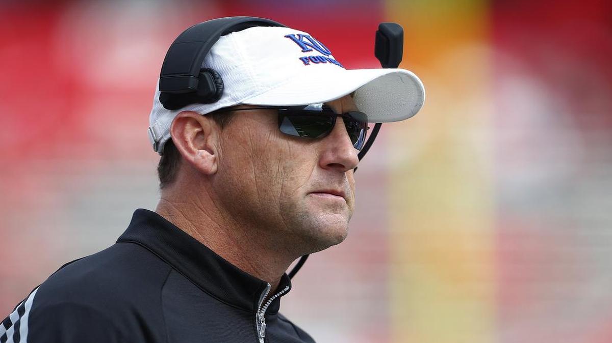 Kansas football coach David Beaty.