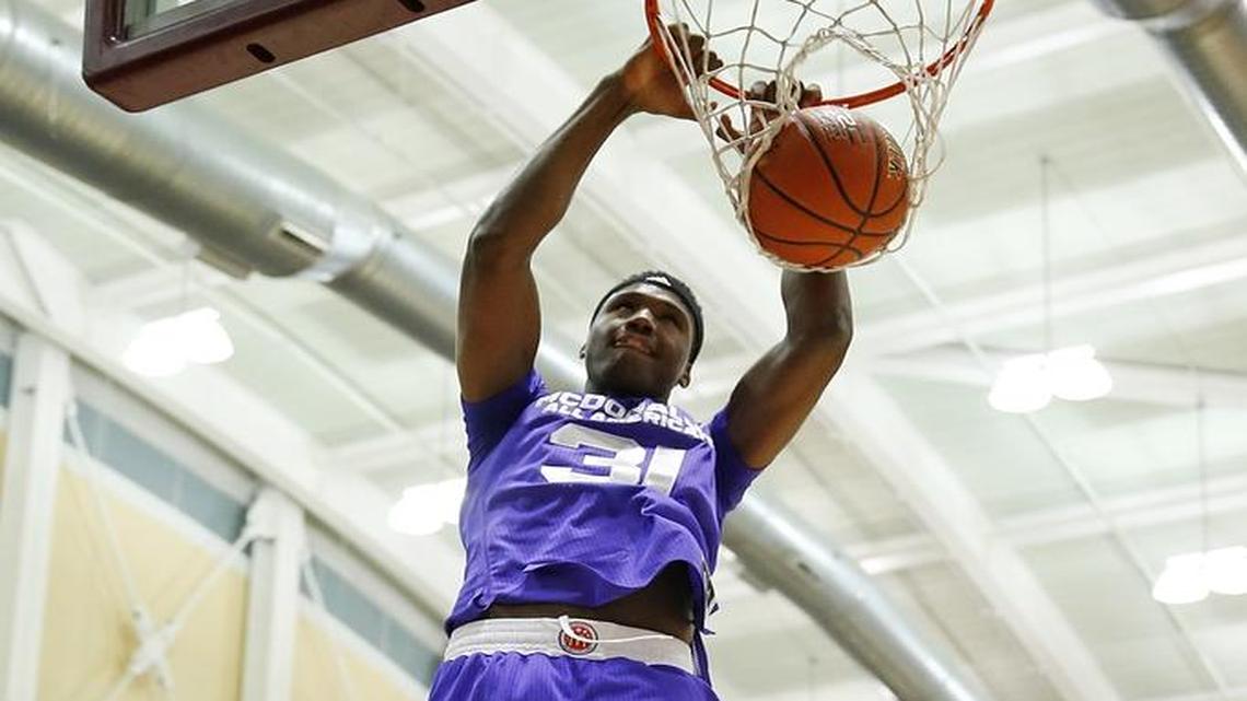 
Kansas freshman Carlton Bragg of Cleveland has shown promise this summer. 
