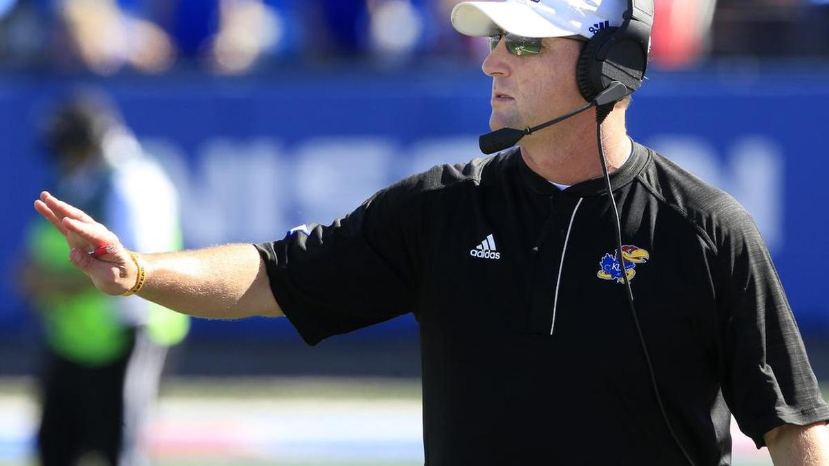 Kansas football coach David Beaty will be directing his kick and punt returners after fumbling problems in the Jayhawks’ first two games.