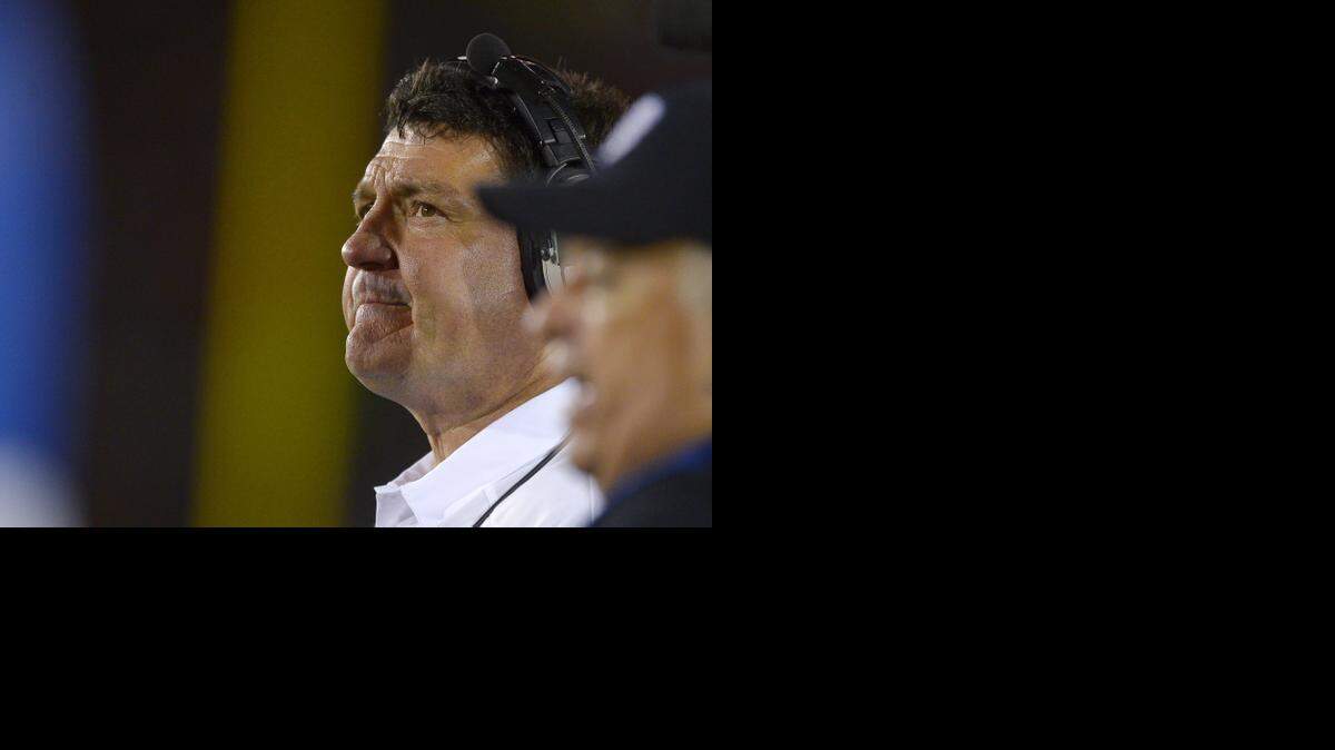 
Ed Orgeron told USA Today that the Kansas football job was an attractive opportunity.
