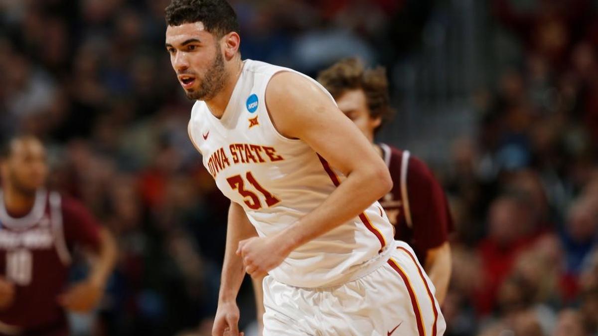 Iowa State forward Georges Niang reacts after hitting a basket against Arkansas Little Rock in the NCAA Tournament.