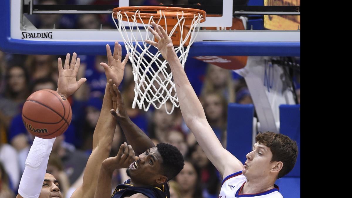 
KU forwards Landen Lucas (left) and Hunter Mickelson (right) could see more playing time at the World University Games.
