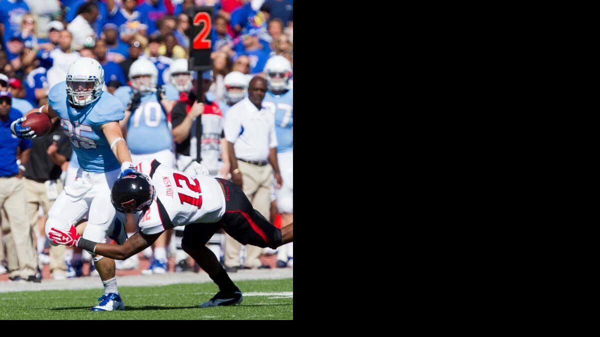 
Brandon Bourbon (25) has battled injuries before in his career at KU. Bourbon suffered a foot injury during the spring of his redshirt freshman year. He also endured a season-ending leg injury after playing eight games in 2011. 

