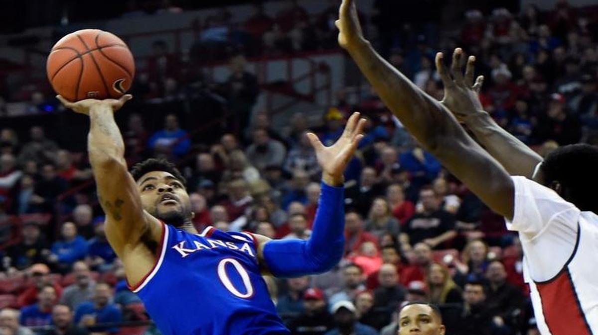 Kansas guard Frank Mason shoots against UNLV during the first half Thursday in Las Vegas.
