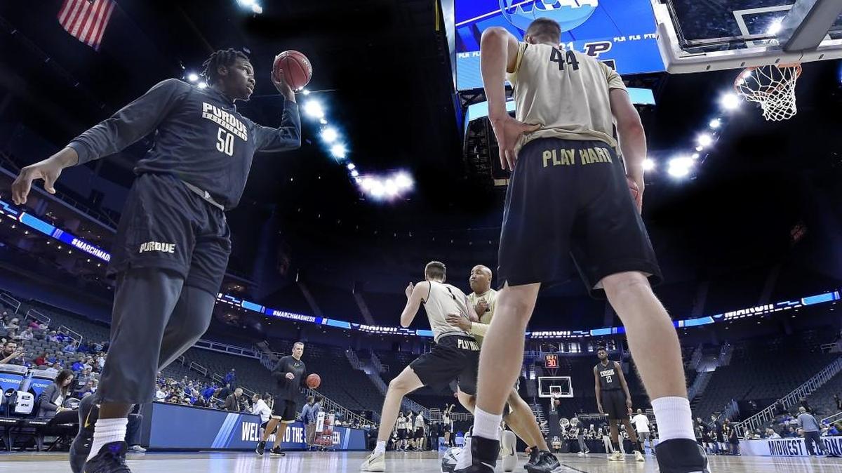 Purdue, with big men Caleb Swanigan (left) and Isaac Haas, present a sizable road block for opponents. Purdue is one of three Big Ten teams still alive in the tournament.
