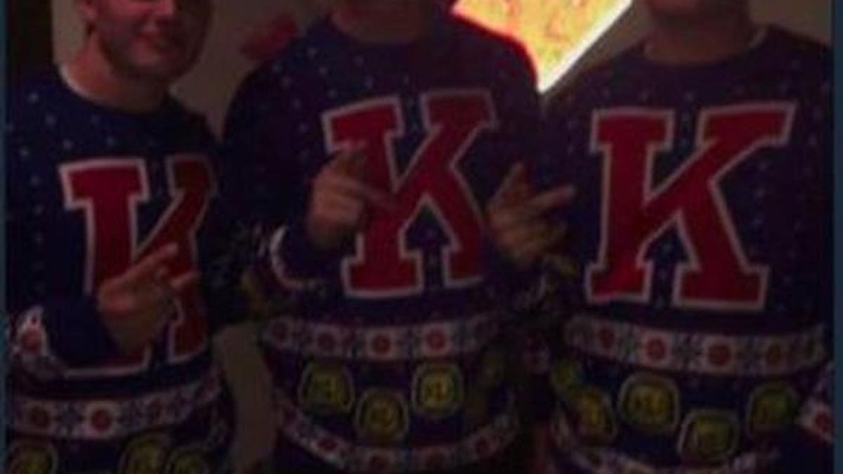 This screenshot, published by Twitter user @rachel_rovaris, was taken from the Snapchat of KU cheerleader Lili Gagin. Gagin, who has been suspended from the cheerleading squad, denied posting the photo in a message on her Twitter account.