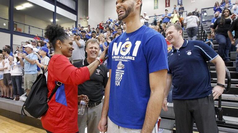 PHOTOS: Perry Ellis comes home with the KU Barnstorming Tour