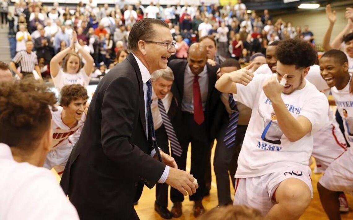 Newman celebrates Mark Potter’s home basketball finale