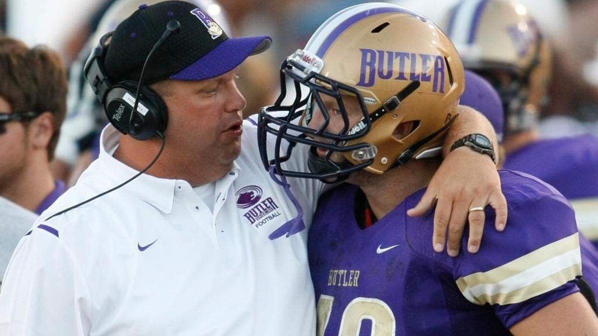 Former Butler coach Troy Morrell, left, had a .875 winning percentage at the school from 2000-14.