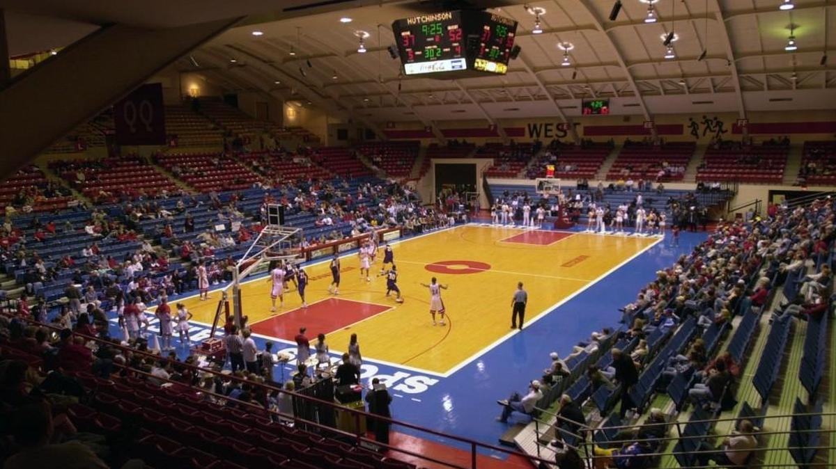 The Hutchinson Sports Arena, home of the National Junior College Athletic Association men’s tournament.
