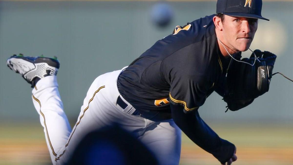 Willie Schwanke pitched nine games for WSU this spring before a back injury ended his season in late April.