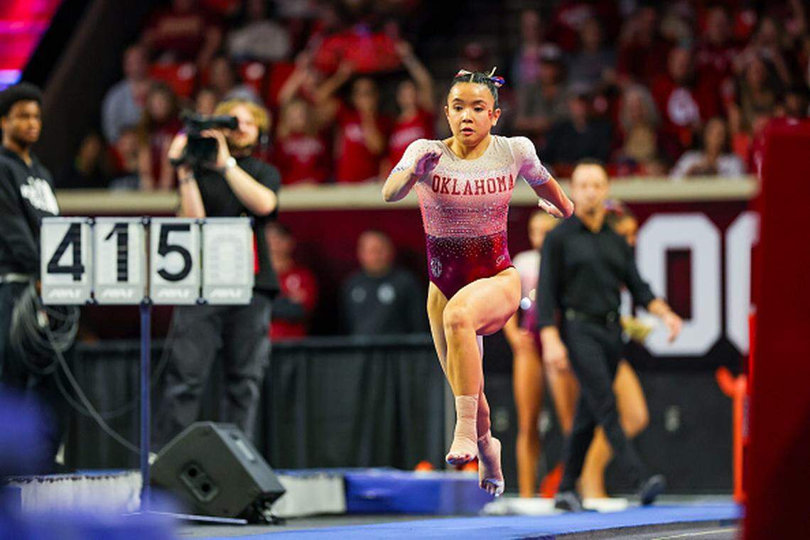 The vault has long been the strength for Oklahoma junior Keira Wells, a three-time All-American and former three-time national champion during her youth days at 316 Gymnastics in Wichita.