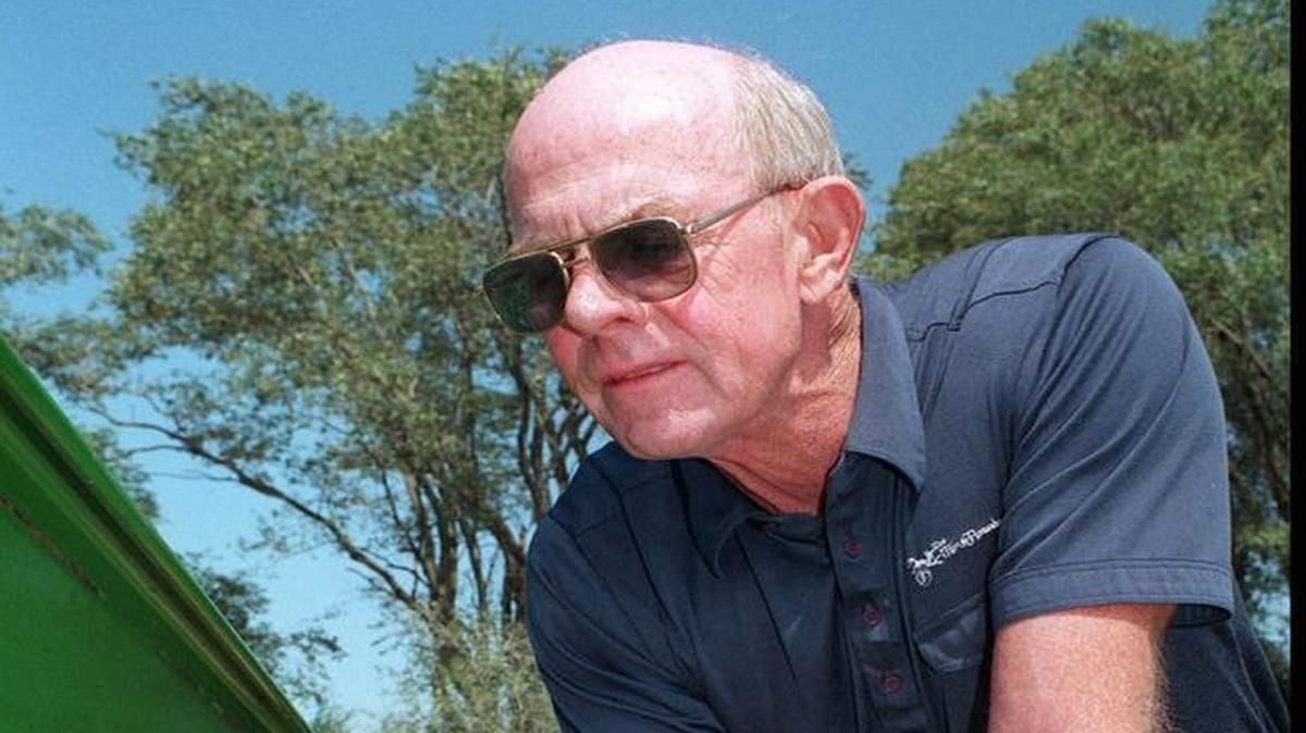 Shocker Hall of Fame member and former major league baseball player Don Lock works on his farm in 1996.