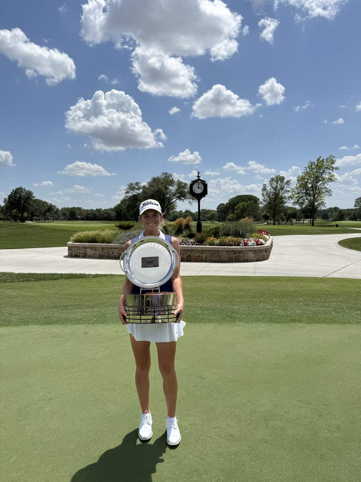 Meg Tilma won the Kansas Women’s Amateur championship on Thursday, July 16, 2026 at Wichita Country Club, nearly four decades after her mother, Cathy, won the same tournament on the same course.