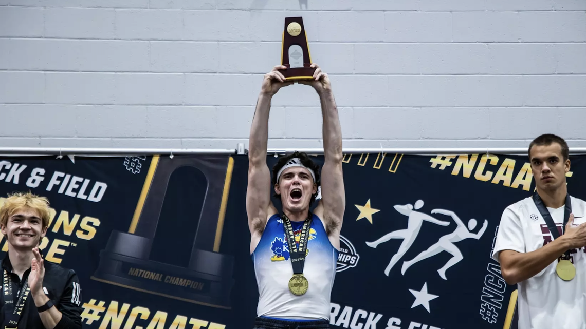 Andover native Ashton Barkdull soars to NCAA pole vault national title with KU