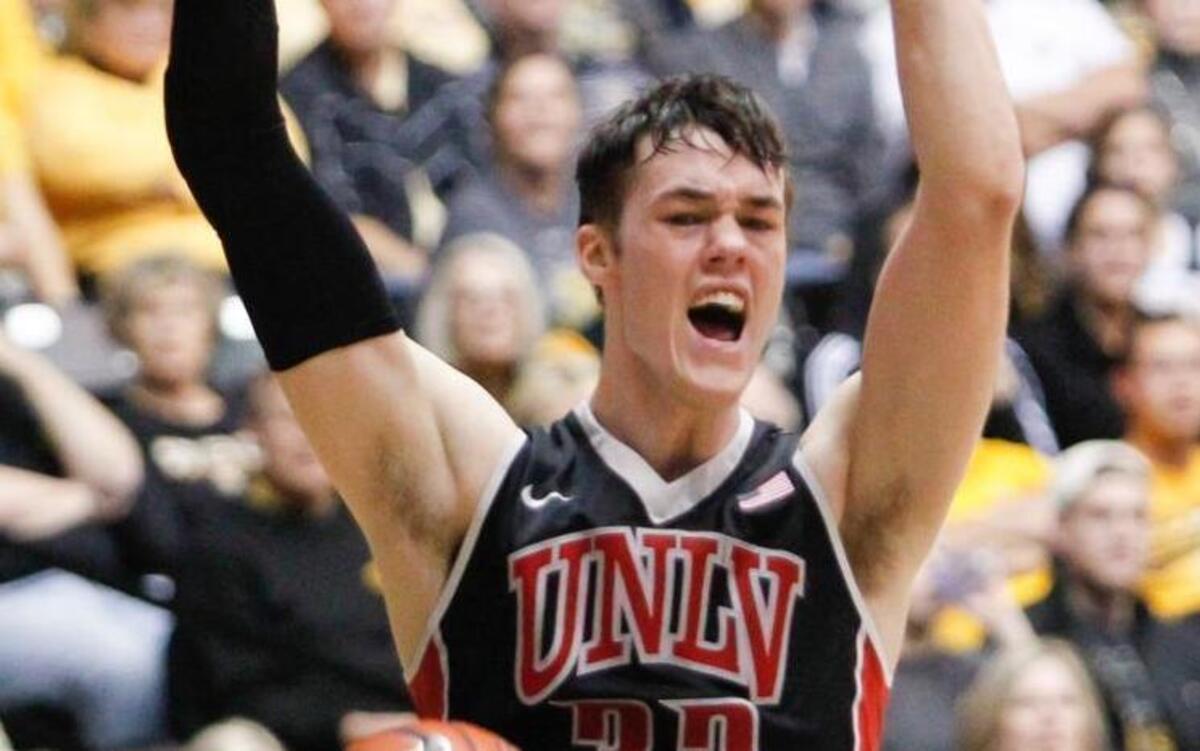 UNLV forward Stephen Zimmerman dunks against WSU last season. The Runnin’ Rebels are a member of the Mountain West Conference, a logical destination conference for Wichita State to pursue.