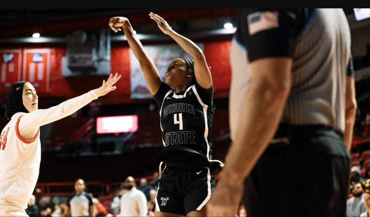 Wichita native Jaila Harding broke the Wichita State women’s basketball program single-season record for 3-pointers in Saturday’s win over UTSA at Koch Arena.