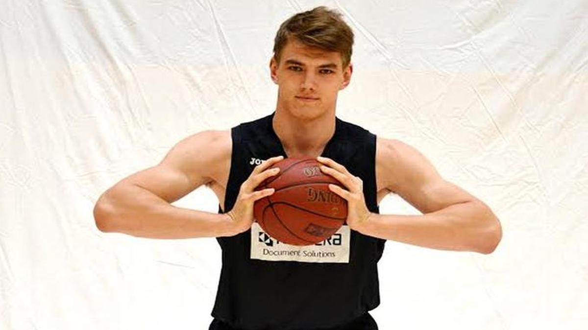 Asbjorn Midtgaard is a 6-foot-11 center from Denmark who visited Wichita State recently.