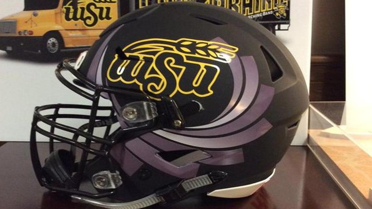 Wichita State president John Bardo tweeted a photo of a Shocker football helmet in the spring.