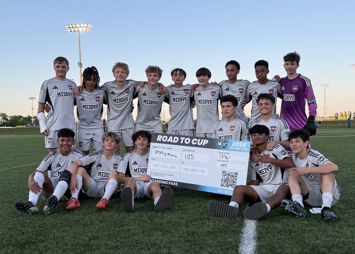 The Sporting Wichita under-15 boys soccer team is headed back to a national tournament for a second straight year. The club secured a berth to the MLS NEXT Cup finals in Salt Lake City later this month by winning a regional tournament in Kansas City.