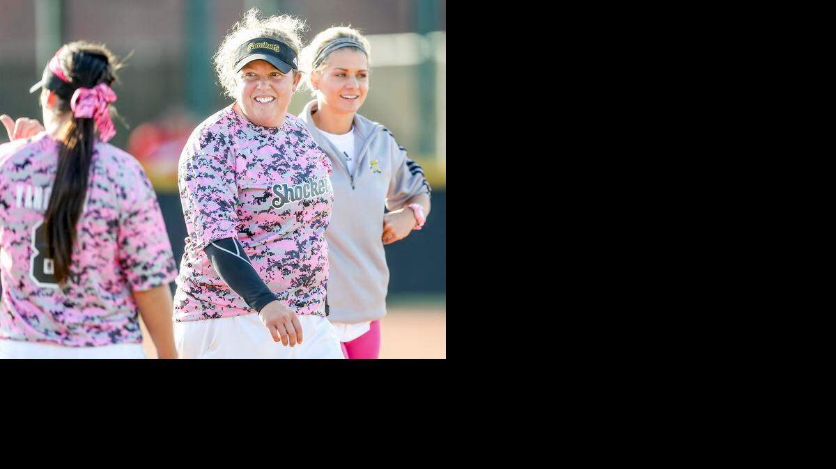
Wichita State coach Kristi Bredbenner, center, is wanting last year’s MVC championship to be more than a one-year thing.
