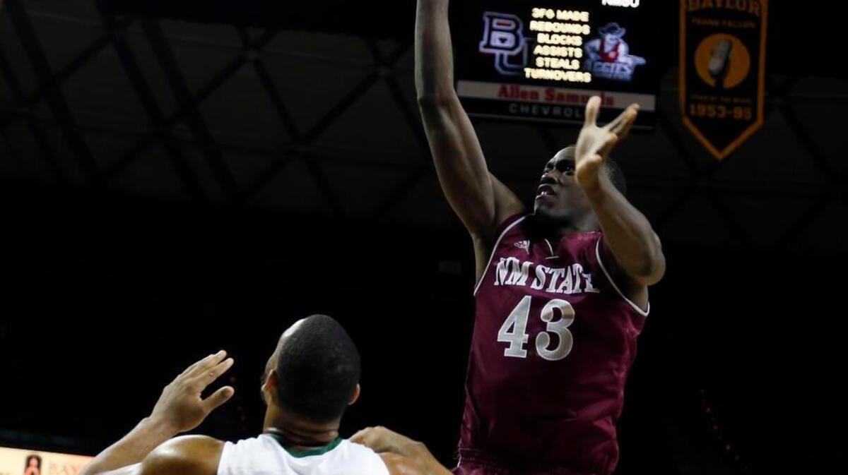 New Mexico State forward Pascal Siakam (43) has a nation-leading 11 double-doubles this season.