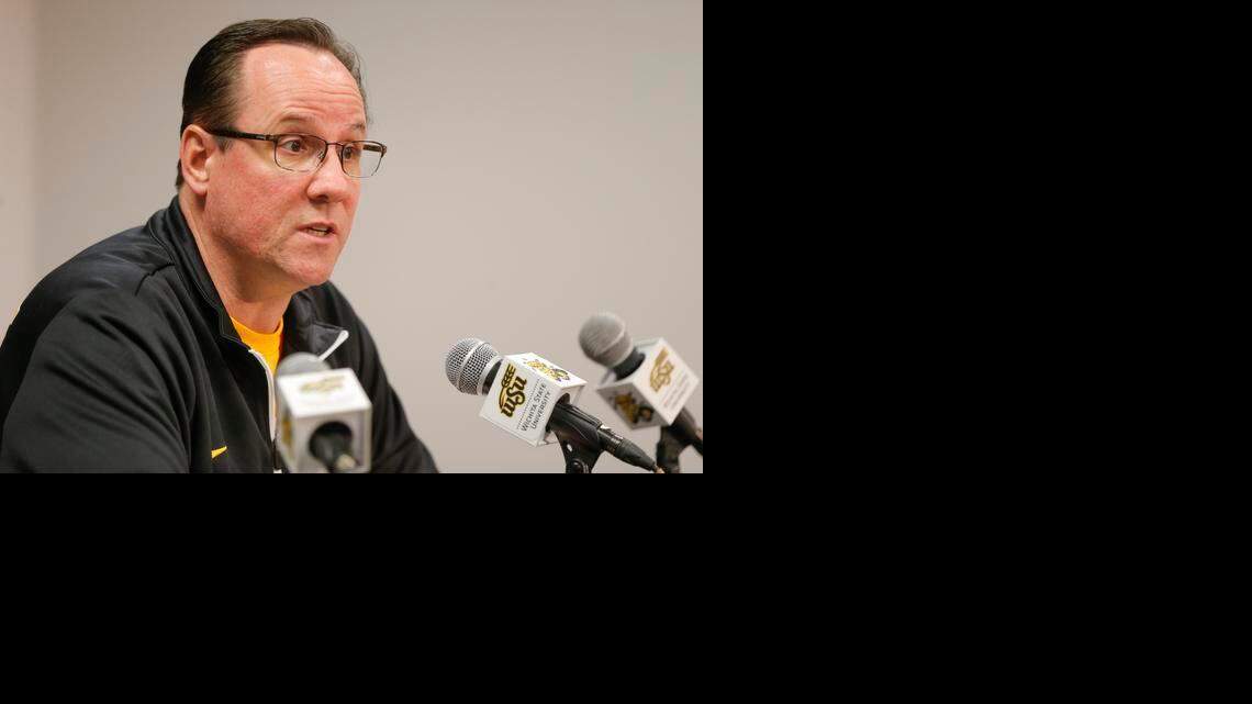 
Wichita State coach Gregg Marshall talks to members of the media on March 15.
