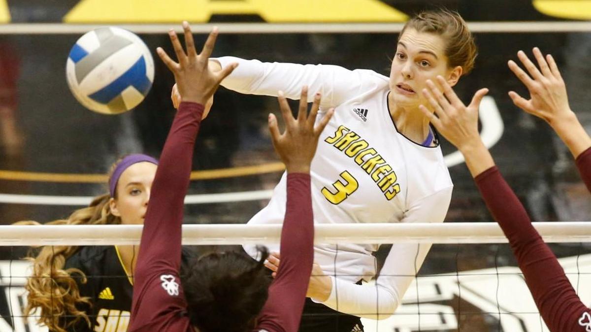 Senior Mikaela Raudsepp is one of the hitters Wichita State’s offense is counting on in the second half of conference play.